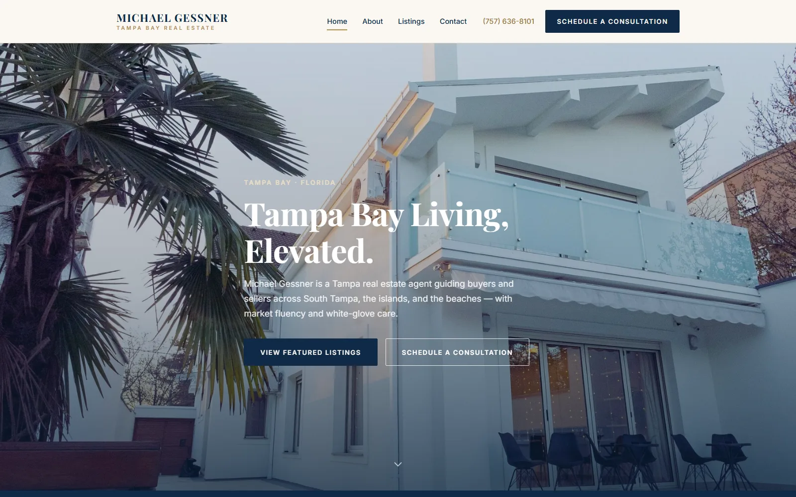 Real Estate Agent Site, Website concept